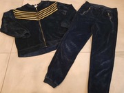 Dres zamszowy Zara 11-12 lat 146-152 granatowo zło