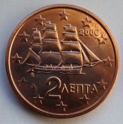 GRECJA  2006 2 CENTY UNC !!!!!!!!!!