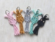 Breloczek do kluczy Sowa Makrama 1szt