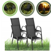 Zestaw 4 krzeseł ogrodowych – idealne na taras, balkon i do ogrodu!