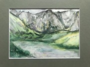 Akwarela. Obraz w passepartou.