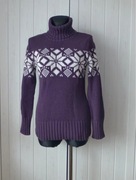 Tom Tailor sweter z golfem wzór norweski M L