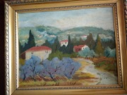 Stary obraz olejny sygnowany J.Golus