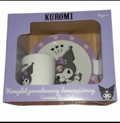 Komplet porcelanowy dwuczęściowy kubek+talerzyk KUROMI