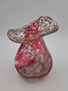 Ręcznie formowany wazon Eneryda Glasshyttan Szwecja szkło artystyczne 