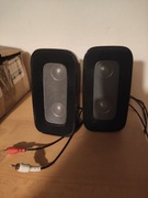 Czarne Głośniki Komputerowe Stereo 2.0 na kablu 2x RCA