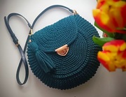 Oreo Butelkowa zieleń Złote okucia XXL 35 cm