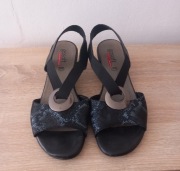 Sandały damskie czarne roz.39 wymiary opis firmy Go soft