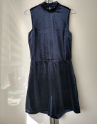 Vero Moda kombinezon granatowy połyskujący welur S