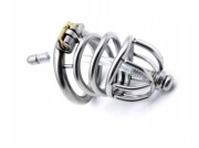 Stalowy pas cnoty, klatka na penisa Chastity + Dilator oring 50mm