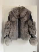 Kurtka skóra naturalna z futrem S/M