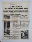 X Rocznica Tragedii Grudnia 1970 Program Obchodów 