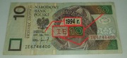 Rzadka 1994 Seria IE 10 zł / PLN