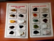 Kolekcja Kamieni ozdobnych Polski 20szt bursztyn agat dolomit jaspis  kwarc