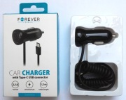 Ładowarka samochodowa Forever z kablem USB typu C