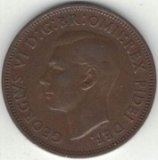 Wielka Brytania half penny 1/2 pensa 1952 - 25,4 mm - nr 1