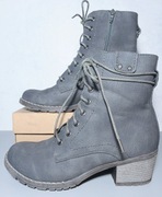 Szare botki Rieker jak nowe 