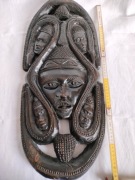 Płaskorzeźba Afrykańska rękodzieło .Maska Rzeźba 