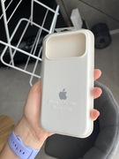 Case iPhone 17 Pro Max  etui silikonowe nowe logo apple białe white