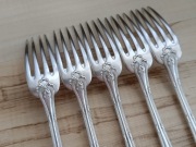 POSREBRZANE WIDELCE OBIADOWE NORBLIN WARSZAWA CARSKA ROSJA 1896-1901r