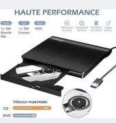 Cocopa bt638 USB 3.0 zewnętrzny odtwarzacz i nagrywarka CD/DVD czarna