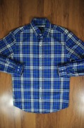 Koszula Gap r. S męska w kratkę nieb dł rękaw bawełniana slim 
