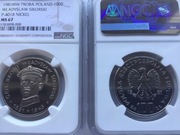 100 ZŁ Próba NIKIEL GEN.W.SIKORSKI wprost 1981 NGC MS67 PIĘKNA