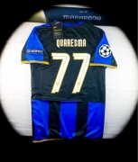 M) QUARESMA 77 INTER 08/09 LIGA MISTRZÓW RETRO JERSEY Nowa Domowa Piłkarska