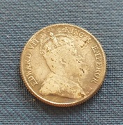 Moneta 1/4 cent 1916 Straits Settlements ćwierć centa z Osad Cieśninowych