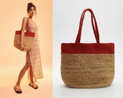 RESERVED słomkowa torebka NOWA koszyk juta plażowa