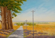 Droga, obraz olejny wg Paula Krattera " Cypress row "