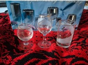 Komplet szkła użytkowego, zdobiony kieliszki + szklanki 36 el. KROSNO