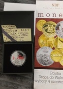 10 zł (2009) Wybory 4 czerwca 1989 Polska droga do Wolności. Folder