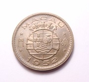 Macau Portugalskie 10 avos 1952 PIĘKNA!