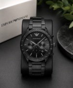 Emporio Armani AR11242 Chronograph Black 43mm Full Set NEW