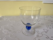 Szklany Pucharek Kieliszek Vintage 200ml z Niebieską Kulą Retro Klasyka