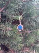 Zawieszka bombka drewniana recznie malowana