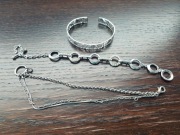 3 bransoletki ze stali 