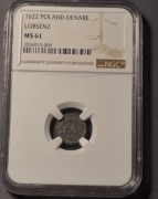 1622 denar łobżenica - NGC ms 61  R-4 !!! Max!!! 