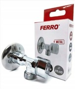 FERRO Zawór kulowy kątowy 1/2x3/8 - ZESTAW 5 SZT!! 