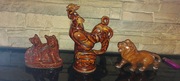 ZESTAW 3 FIGUREK CERAMICZNYCH PRL