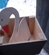 Łabędź ręcznie robiony-doniczka