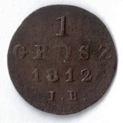 Księstwo Warszawskie, 1 grosz 1812 IB mennica Warszawa 