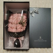 Flower box bukiet róże mydlane