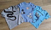 H&M 3 koszulki dla chłopaka 134/140