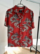Koszula męska Cropp czerwona smoki wiskoza krótki rękaw S