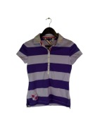 Koszulka polo damska Tommy Hilfiger fioletowa w paski s