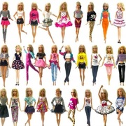 ZESTAW DLA LALKI BARBIE * 10 PIĘKNYCH UBRANEK * SUKIENKI CIUSZKI Z PL