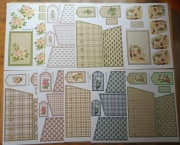 Zestaw papiery scrapbooking crafting bujo retro cottage core 15 szt