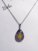 Naszyjnik prawdziwe  stokrotki w żywicy PREZENT